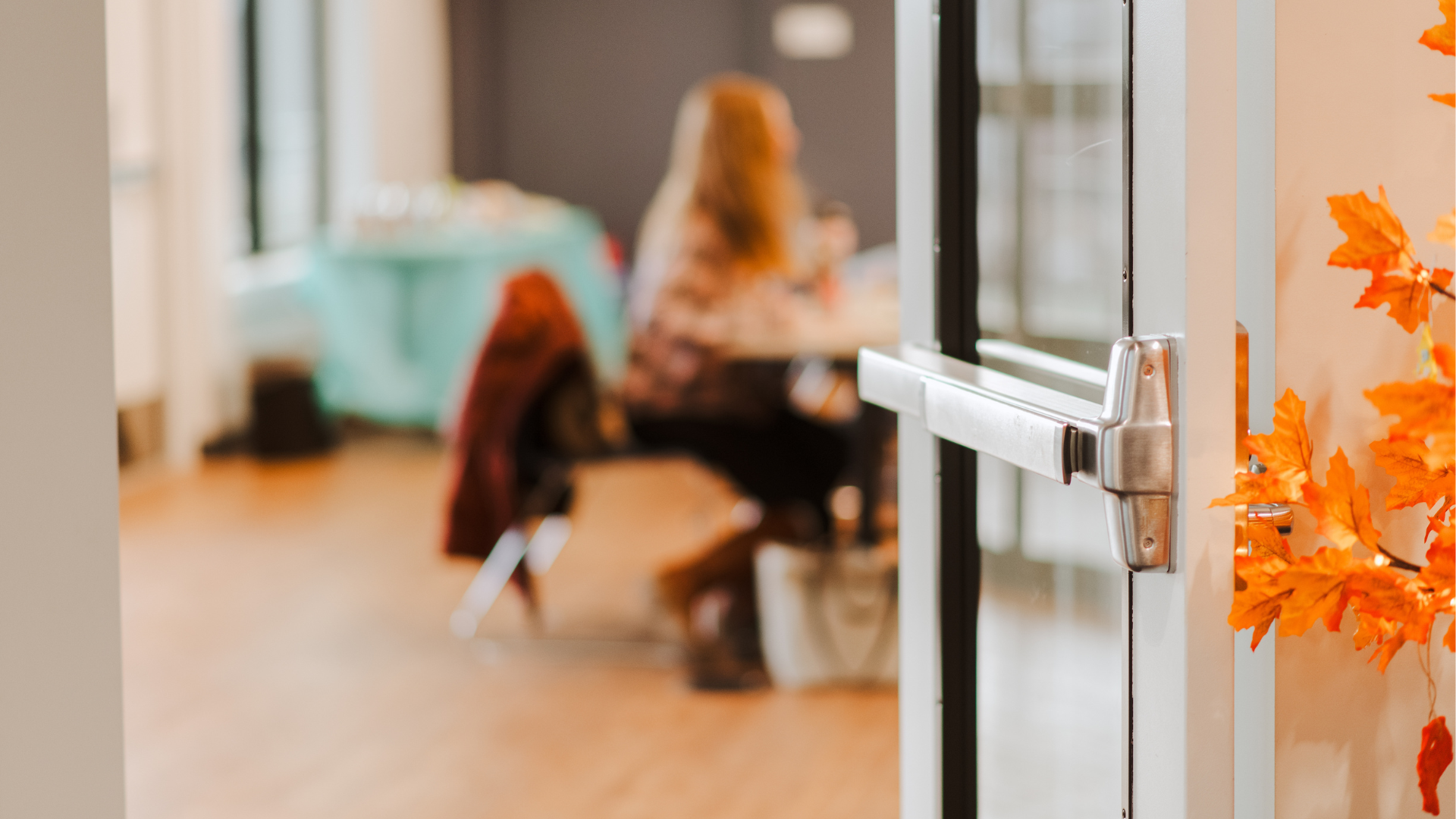 Open Cotton Wood meeting room door before program at the Severance Library.