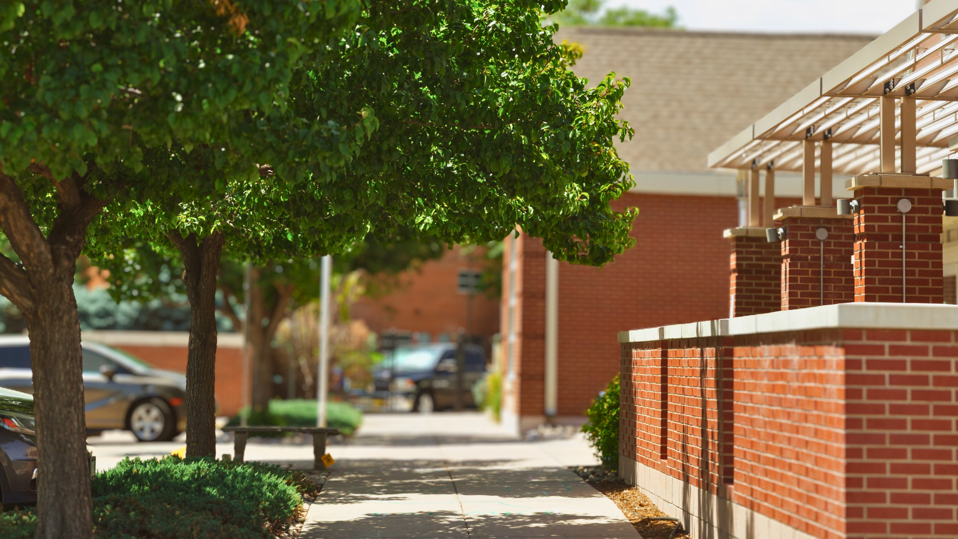 Front walkway to Windsor Library Entrance